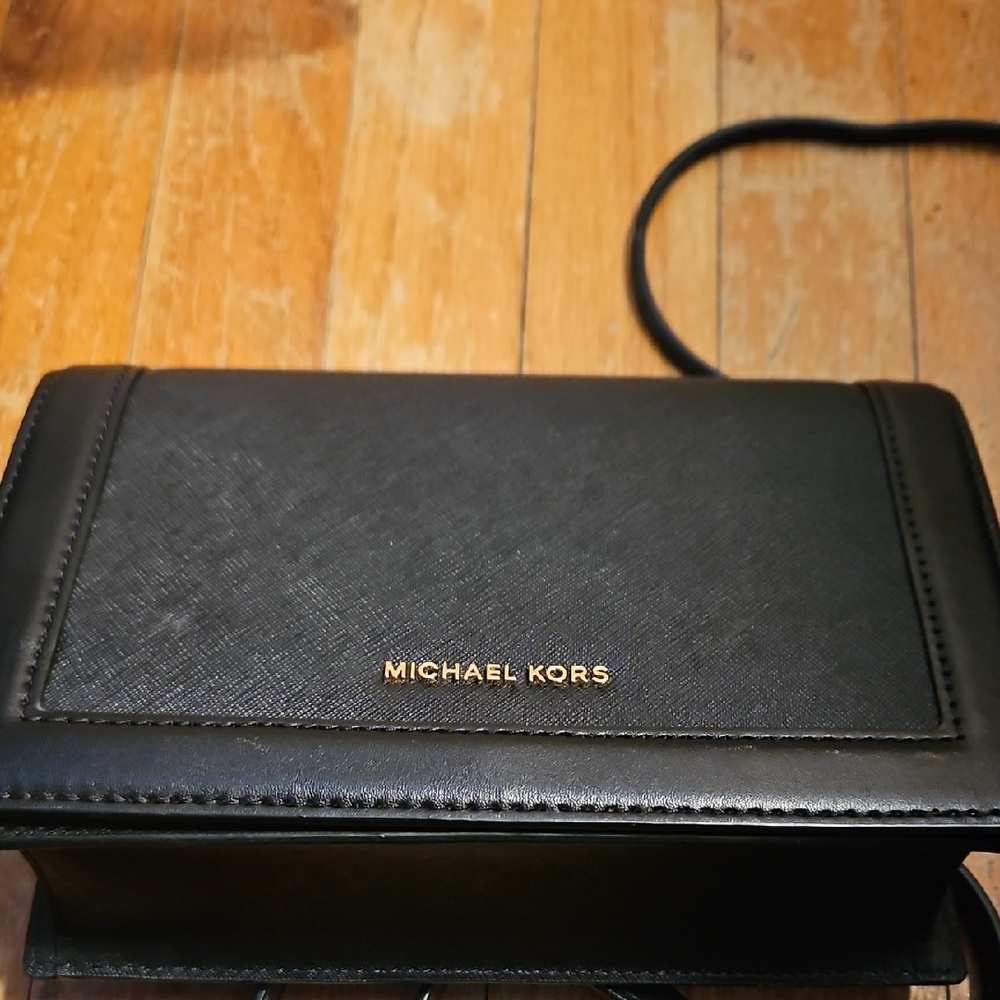 Michael Kors Black Leather Shoulder Bag